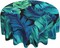 Tropical Palm Leaf Round Tablecloth Hawaiian Palm Leaves Tablecloths